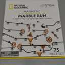 National Geographic Magnetic Marble Run - 75-Piece STEM Building Set for Kids & Adults with Magnetic Track & Trick Pieces & Marbles for Building A Marble Maze, STEM Project