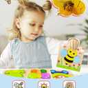 Bekayshad Wooden Puzzles Toddler Toys Gifts for 1 2 3 Year Old Boys Girls, 4 Pack Animal Jigsaw Puzzles Montessori Toys, Learning Educational Christmas Birthday Gifts for Girls Boys Ages 1-3