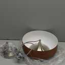 ELYONA Brushed Nickel Pendant Light Wooden Pattern Dome Pendant Light Fixture Nickel Metal Modern Adjustable Hanging Lighting for Kitchen Island Dining Room Office Hallway Foyer Bedroom, 12 Inch