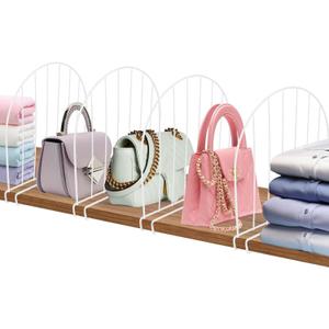 Shelf Organizer, 8 Pack 12'' Extra Tall Shelf Dividers for Closet Organization, Linen Closet Organizers and Storage, Metal Towel Organizer for Wood Shelves Separator for Purse Handbag Sweater Clothes