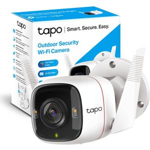 Tapo 2K QHD Security Camera Outdoor Wired, Starlight Sensor for Color Night Vision, Free AI Detection, Built-in Siren, Cloud/SD Card Storage, Works with Alexa & Google Assistant C320WS