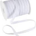 MAYJOYDIY 25 Yards White Corset Boning Casing 3/8inch Underwire Replacement Bra Cover Band Ribbon Nylon Bra Plush Back Casing for Sewing Accessories DIY Wedding Handmade Clothing