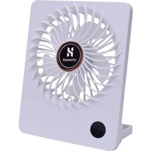 Personal Battery Operated Desk Fan, Rechargeable Fan, 2000mAh Battery, Power Display and 180 Tilt Folding, Ultra Quiet and Portable, Office, Camping, in Car (White), Compact