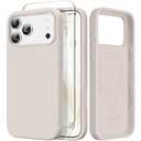 GONEZ Magnetic for iPhone 17 Pro Case, [Compatible with MagSafe] Anti-Scratch Microfiber Lining & Screen Protector, Silicone Camera Control, Shockproof Slim Phone Cover 6.3 inch, Stone