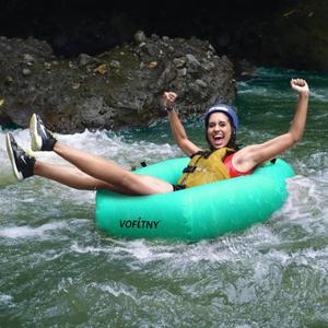 VOFiTNY Inflatable River Tubes for Floating Heavy Duty, Heptagon River Rafts for Adults, 43" River Run Tubes for Floating/Surfing/Tubing Adventures, Heavy Duty Tubes for River/Whitewater/Lake/Ocean (43 in x 43 in x 10", Mint)