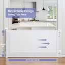 Retractable Baby Gates No Drilling, PRObebi Retractable Dog Gate for The House Extends to 54" Wide 33" Tall, Gates for Baby Indoor, Stair Gate for Outdoor, Staris, Hallways, Doorways, Deck, Porch