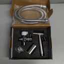 Handheld Toilet Bidet Sprayer  Adjustable Water Pressure, with Hose, Feminine & Pet Wash Kit, Bathroom Hygiene Attachment for Cloth Diaper Cleaning (Easy to Install, Stainless Steel) (1 Pack)