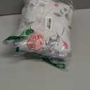 Koniroom 3 Pieces Pink and Grey Comforter Set Queen Size, Floral Bedding Sets with Pink Flowers and Leaves Pattern for Women Teen Girls, Reversible All Season Comforter with 2 Pillow Shams