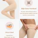 RISSCAN Fleece Lined Tights for Women Warm Control Top Pantyhose High Waist Thermal leggings Stirrup Footed Tights (L)