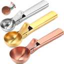 Skylety 3 Pcs Ice Cream Scoops with Trigger Multiple Size Ice Cream Scooper Stainless Steel Cookie Scoop for Frozen Yogurt Gelatos Sundaes Baking Cookie(Rose Gold, Gold, Stainless Steel Color)
