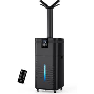 30L/7.93Gal Commercial humidifier Large Room 4200 sq.ft, Whole House Humidifiers 3000ml/H Mist Output, Cool Mist Industrial Humidifiers for Home, Plants, Office, Warehouse, Greenhouse, Black