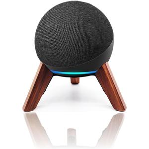 Real Wood Stand for Echo Dot (5th Gen)(4th Gen),Tripod Accessories Protect Speaker for Better Sound,Secure Stable Wooden Mount Holder for Echo Dots (Newest Model) 2024,(Walnut)