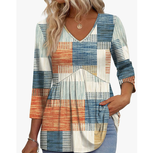 3/4 Length Sleeve Women's Tops 2025 Blouses for Women Dressy Casual Fashion Clothing V Neck Babydoll Tops Fall Outfits Size M 3/4 Length Sleeve Women's Tops 2025 Blouses for Women Dressy Casual Fashion Clothing V Neck Babydoll Tops Fall Outfits Size M