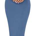 BTFBM Summer Dresses for Women 2025 Midi Off The Shoulder Sleeveless Split Knit Slim Fit Cocktail Party Going Out Dress L