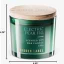 Electric Pear Fig Scented Candle, 8.3oz Natural Soy Wax, Holiday Scented Candles for Home, 45 Hours Clean Burn,Non Toxic, Gift-Ready for Hosts & Gatherings | Elegant Home Decor (Green)