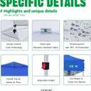 10x10 Pop Up Canopy Tent,300D Silver-Coating Top,Pop Up Canopy Tent Instant Portable Shelter with 1-Button Push and Wheel Carry Bag, 8 Stakes and 4 Upgrade Heavy Duty Canopy Weights (Blue, 10x10)