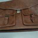 Mens Messenger Bag 17 Inch Laptop Briefcase Waterproof Leather Satchel Computer Bag for Work Office Travel Business