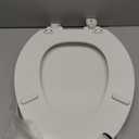 KOHLER Stonewood Quiet-Close, Elongated Toilet Seat Soft Close, Durable Wood, Easy Installation, Universal Fit, Home Essentials, White Finish, K-20466-0