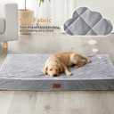 WNPETHOME Orthopedic Big Dog Beds Large Sized Dog, Waterproof Extra Large Dogs Bed with Removable Washable Cover, Multi-Needle Quilting Dogs Crate Bed 55"L x 42"W x 4"Th