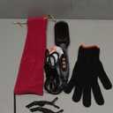 LANDOT Hair Straightener Brush Straightener Negative Ion Ceramic Heated Hot Flat Iron Brush for Smooth Frizz-Free Hair - Dual Voltage & 12 Temp Settings 250F to 450F Fit All Hair Types