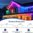 Brightever Permanent Outdoor Lights, 62FT Smart RGBIC Outdoor Light with 90 Scene Modes & 25 LED Eaves Lights, IP65 Waterproof Permanent Christmas Light for Daily/Holiday Decor, APP/Remote Control