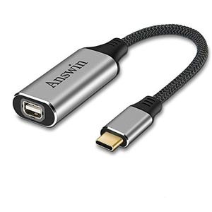 Answin USB C to Mini Displayport (4K@60Hz), Thunderbolt 3 to Mini DisplayPort Adapter for iPhone 15/16 Series, M1/M4 MacBook, MacBook Air/Pro 2016-2024, Galaxy S8-S24, Steam Deack and Rog Ally