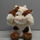 Hopearl Peek A Boo Cow Interactive Repeats What You Say Plush Diary Cattle Toy Musical Singing Talking Stuffed Animal Adorable Electric Animate Gift for Toddlers, Brown, 11''