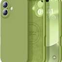 Vooii Magnetic for iPhone 17 Case, Compatible with Magsafe (Premium Liquid Silicone) (Integrated Camera Control Button) Full Body Protective Anti-Scratch Microfiber Lining 6.3", Cedar Green