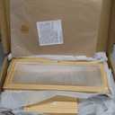 Sunhoo Bread Box for Kitchen Countertop Wooden Corner Breadbox Counter Food Storage Bin Container Farmhouse Rustic Homemade Bread Fresh Keeper Organizer Holder Vintage Stackable with Window (Yellow)