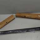 Ivilon Drapery Window Curtain Rod - End Cap Style Design 1 Inch Pole. 72 to 144 Inch Color Black