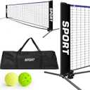 10FT 10FT Portable Badminton Net Set Pickleball Tennis Net Easy Setup Outdoor Indoor Sports Net with Stand & Carry Bag for Backyard Park Beach Nylon Sports Net with Poles