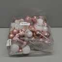 114ct Christmas Balls Ornaments for Xmas Tree - Shatterproof Small Christmas Tree Decorations Rose Gold Pink & White Balls Ornament Bulk, 1.18-4.7 Inches (Pink)