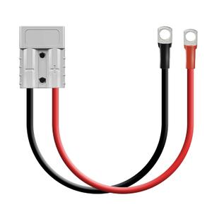DC HOUSE 120A Battery Connector Plug, 4 AWG, 600V 0.98ft, M8 Battery Cables, Waterproof Quick Connectors for Lifepo4 Batteries Power Transfer, Golf Carts (1 Pcs)