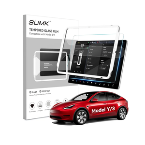 Tempered Glass Screen Protector for Tesla Model Y /3 Accessories, [Anti-scratch & Anti Fingerprint] 15 inches TouchScreen Protector for Model Y (2020~2025) Model 3 (2017~2023) - Glossy