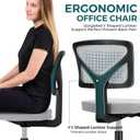 DUMOS Armless Desk Chairs, Small Home Office Mesh Chairs, 1 Pack