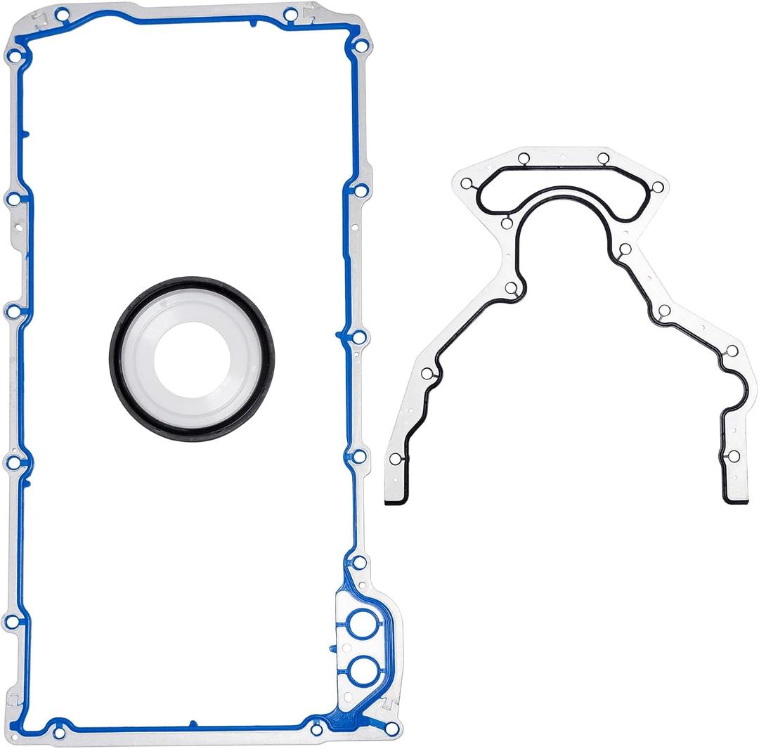Oil Pan Gasket and Rear Main Seal Set OS30693R BS40640,Fits for GM LS-based V8 Engine,12612350 12639249 89060436 OS32241,Compatible with Chevy Silverado 500 Tahoe,for GMC Sierra