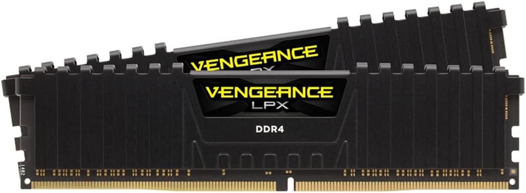 CORSAIR Vengeance LPX DDR4 RAM 16GB (2x8GB) Up to 3200MHz CL16-20-20-38 1.35V Intel AMD Desktop Computer Memory - Black (CMK16GX4M2E3200C16)