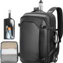 Rolling Laptop Backpack, Carry on Backpack with Wheels, Water Resistant Carry on Suitcase with 2 Packing Cubes, TSA Large Travel Wheeled Backpack for Men to Airline Work Business, Black
