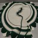 Christmas Tree Skirt, Knitting Christmas Tree Skirt Trees Ground Cover 71cm with Button Fastening for Seasonal Holiday Festival Decors