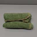 MIULEE Pack of 2 Christmas Couch Pillow Covers 18x18 Inch Moss Green Farmhouse Decorative Throw Pillow Covers with Stitched Edge Soft Chenille Solid Dyed Pillow Covers for Sofa Bed Living Room