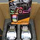 Auxbeam 8-Pod RGB LED Rock Lights w/Brake Mode 217°Dual-Side Lighting Underglow Kit w/Bluetooth APP & Remote Control Music Voice Sync Waterproof Wheel Well Lights for Trucks Offroad RV