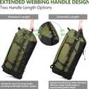 Vomgomfom 86L Collapsible Wheeled Luggage with Removable Backpack Straps,Waterproof Rolling Duffle Bag with Quilted Base,Army Green