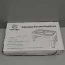 COMESOON Elevated Dog Bowls for Small Medium Dogs, 3 Height Adjustable Raised Stand with 2 Thick 6" Stainless Steel Food Bowls, Non-Slip Feeder Adjusts to 2.75", 6", 7.5", Black