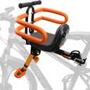 XIEEIX Kids Bike Seat with Handlebar Attachment, Detachable Front Mounted Child Bicycle Seats with Foot Pedals for Children 2~5 Years, Compatible with All Adult Mountain Bikes (Handle+Seat)