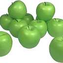 KPUETY 7 Pcs Artificial Fruit Fake Simulation Fruit for Home Kitchen Party Photography Prop Wedding Decoration (7pcs Green Apple)