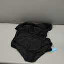 Yonique Women's Two Piece Swimsuits One Shoulder Tankini Tummy Control Bathing Suits Ruffle Swimwear (Large, Black)