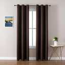 ChrisDowa Brownout Curtains 78 inches Long for Bedroom - 2 Panels Set Grommet Thermal Insulated Room Darkening Curtains for Living Room (Brown, 42 x 78 Inch)