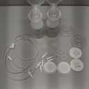 Breastpump Flange Kit Replacement Full Set Compatible with Babybuddha Zomee Z1 Z2 NCVI 8782/8780 Breastpump incl 17/19/21/22mm Cushion Insert 24mm Flange Replacement Parts/Accessories