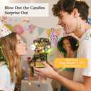 Happy 100TH Birthday Gift Card with Lights and Music, Funny 3D Pop Up Foldable Birthday Cards for Men Women Greeting Gifts for 100 Years Old Kids Boy Girl