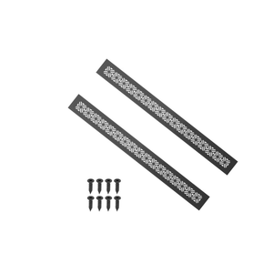 PATIKIL 20 x 2inch Door Air Vent Cover 2pcs Heavy Duty Aluminum Grille Ventilation Cover Louvered with Mounting Screws for Cabinet Wardrobe Door Black